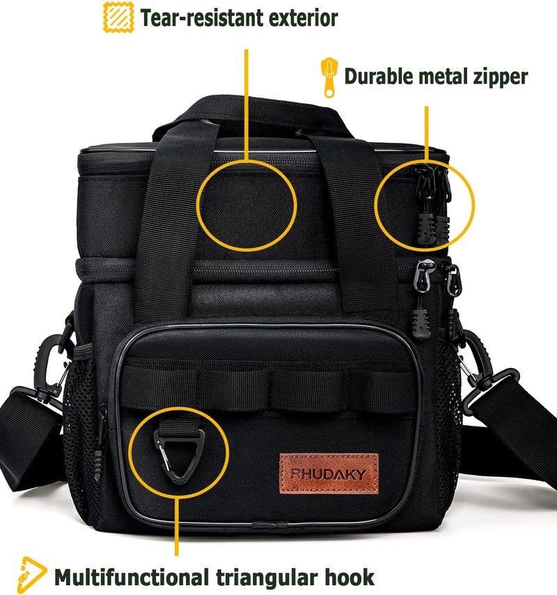 Rhudaky 60oz Electric Lunch Box for Adults Men, 80W Heated Lunch Box with Insulated Lunch Bag,12v/24v/110v Portable Food Warmer Heatable Lunchbox for Car Truck Work Travel - Image 3